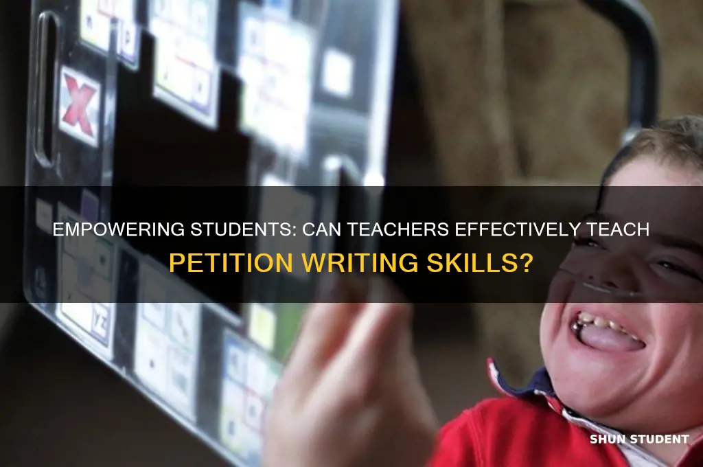 can teachers teach students petitions