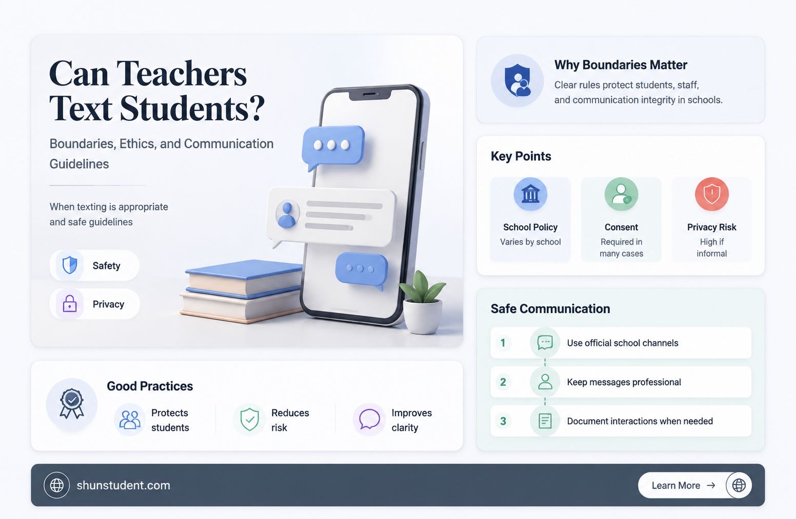 can a teacher text a student