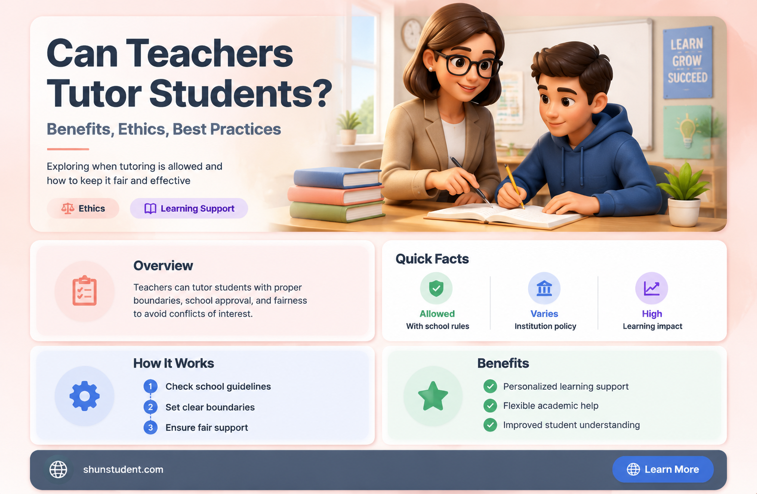 can a teacher tutor a student