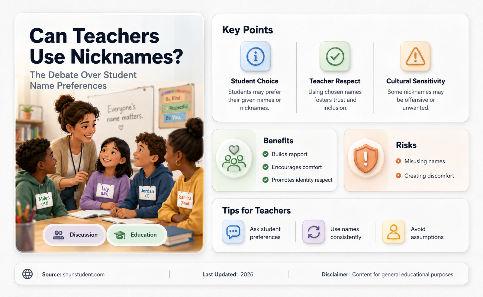 can a teacher call a student by a different name