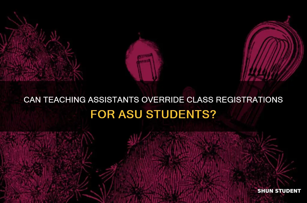 can teaching assistant override a class for student asu