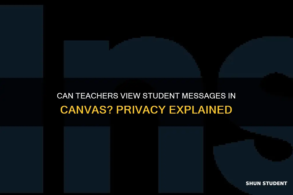 can the teacher see messages sent to students in canvas