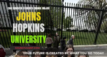 Transfer Students: Shifting Majors at Johns Hopkins University