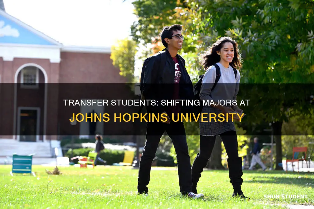 can transfer students change major johns hopkins university