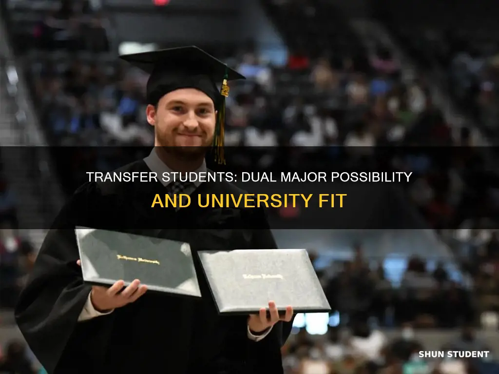 can transfer students do a dual major university of major