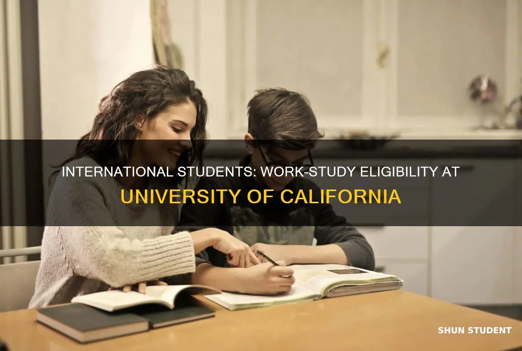 can uc international student receive work study award