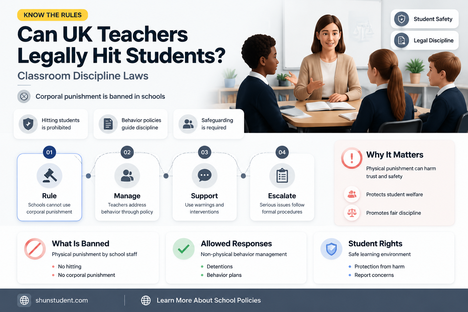 can a teacher hit a student uk