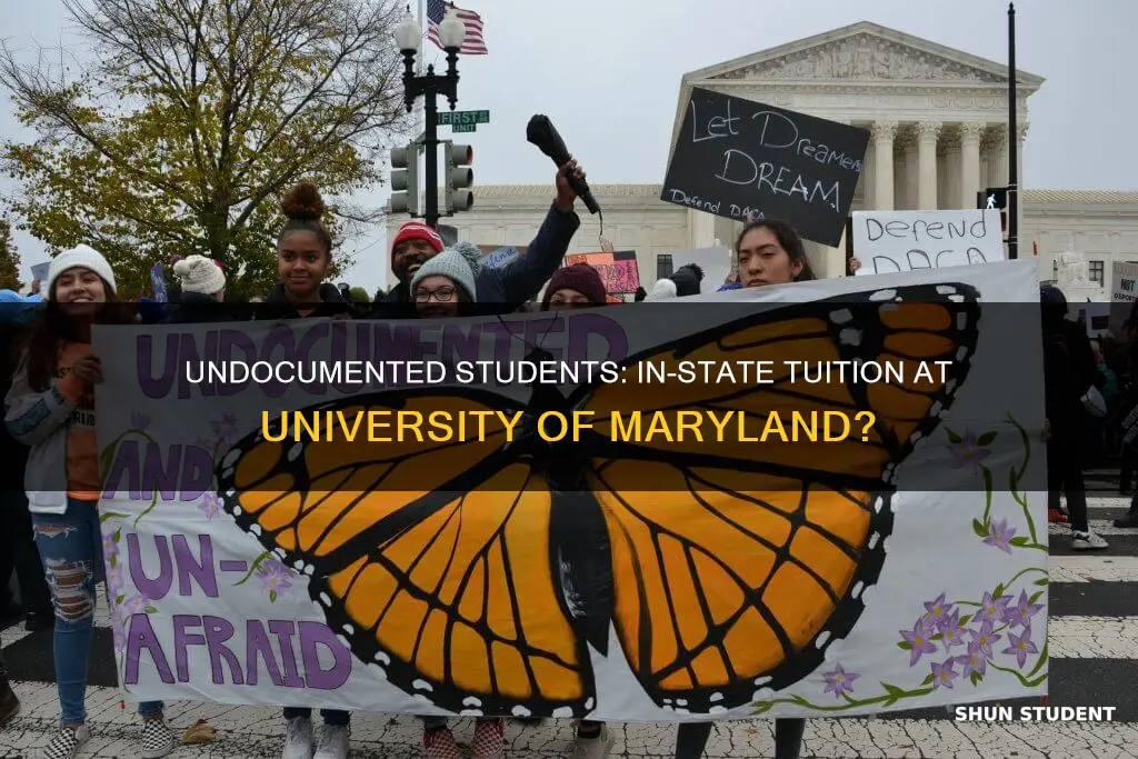 can undocumented students get instate for university of maryland