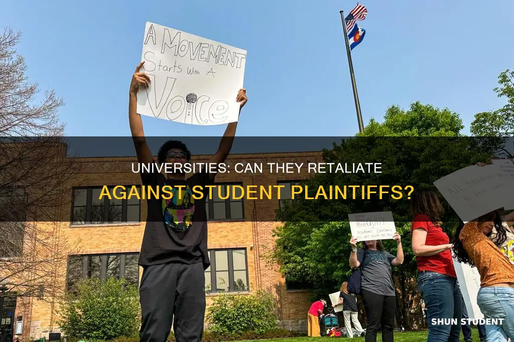 can universities discriminate against students that help sue them