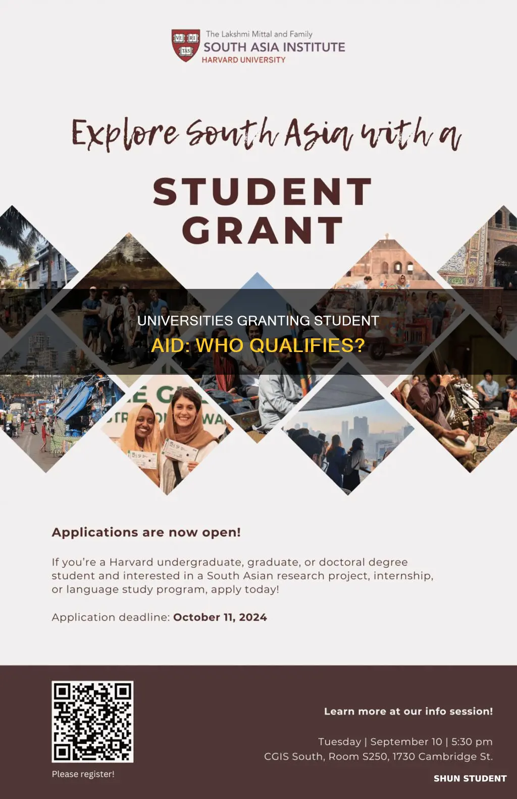 can universities give out grants to students