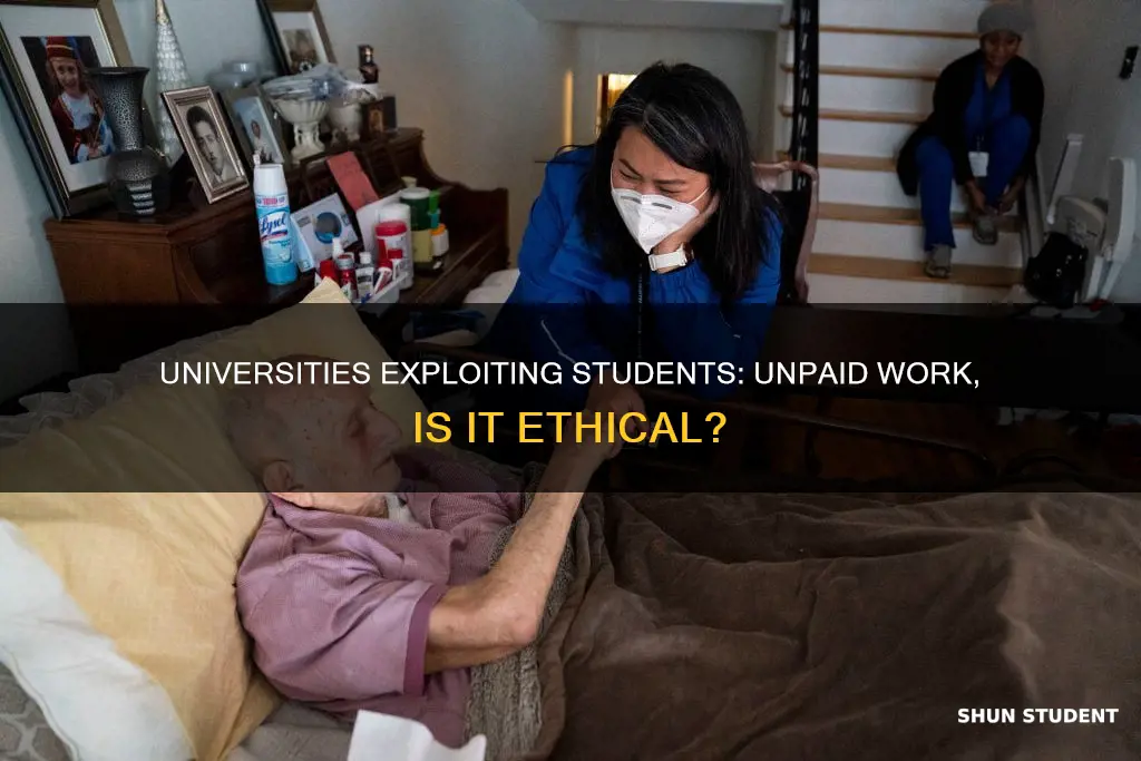 can universities use students for work and not pay