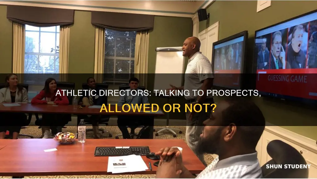 can university athletic director talk to prospect students