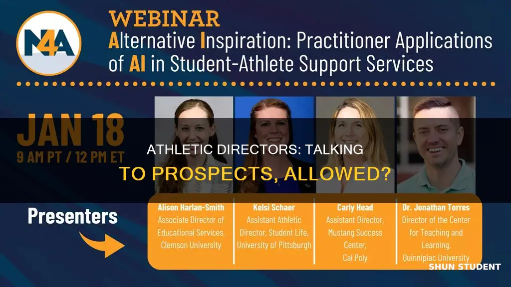 can university athletic director talk to prospect students