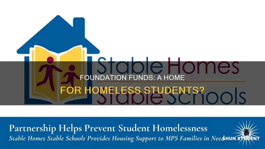 can university foundation funds pay for housing for homeless students
