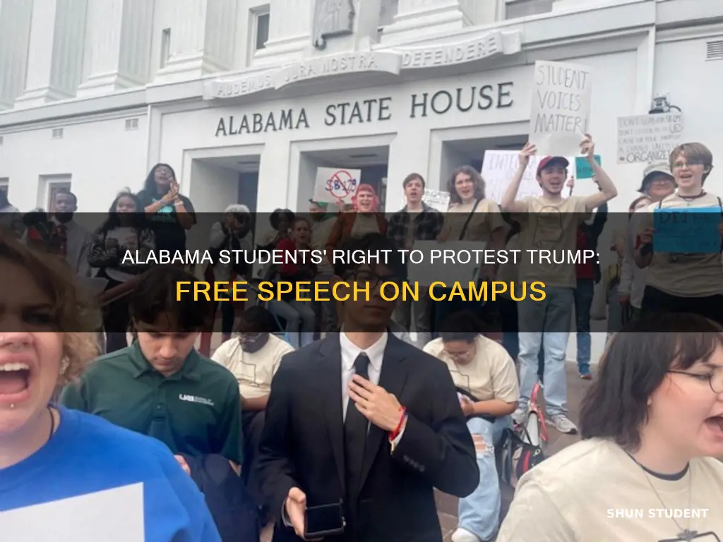 can university of alabama students protest trump