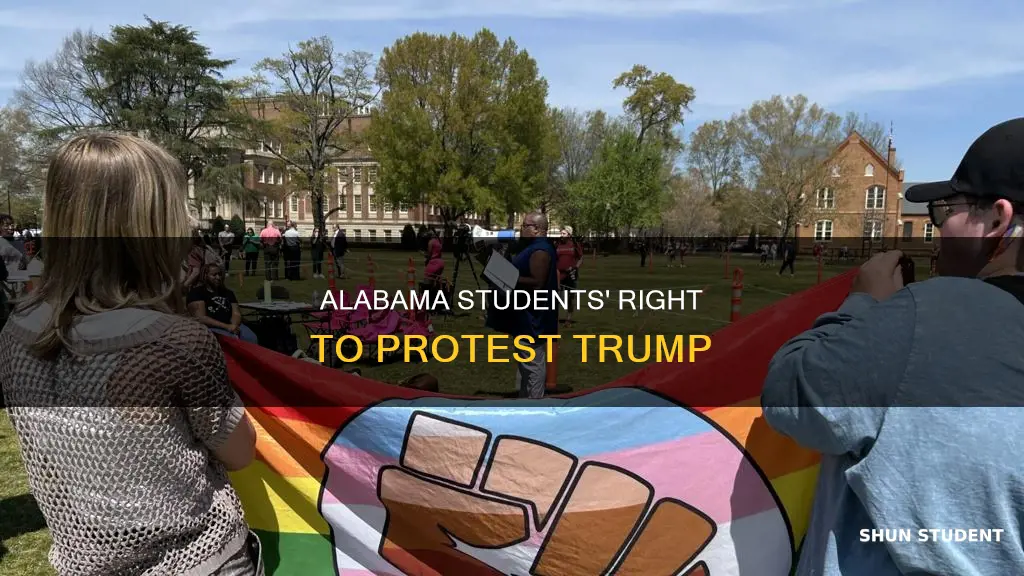 can university of alabama students protest trump
