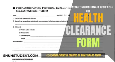 University Health Centers: Filling Out Health Clearance Forms