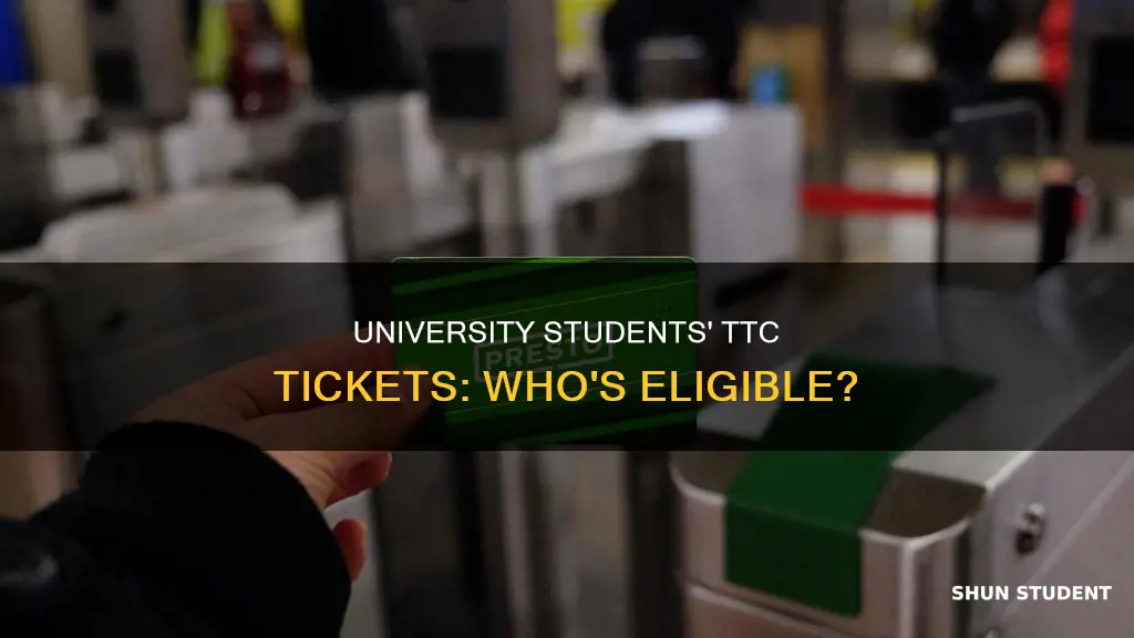 can university students use ttc student tickets