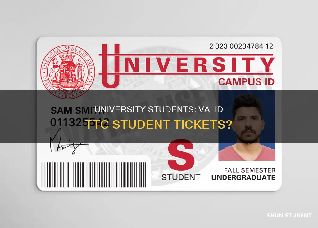 can university students use ttc student tickets