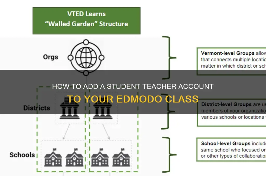 can you add a student teacher account to edmodo class
