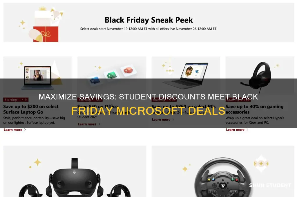 can you add student discount to black friday microsoft