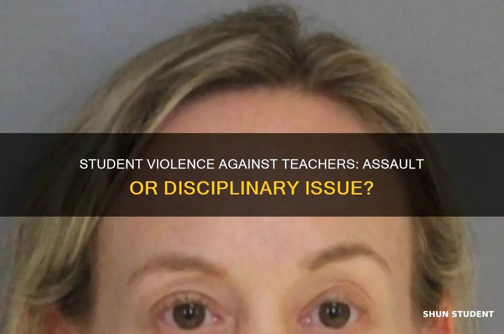 can you call a student fiolence to a teacher asault