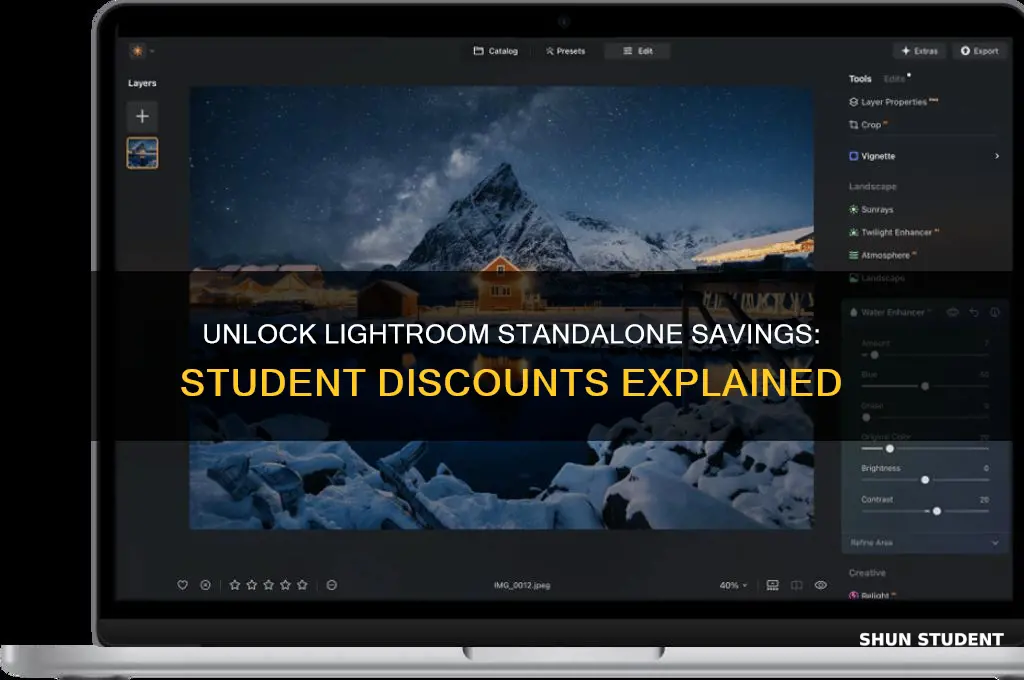 can you get a student discount on lightroom standalone
