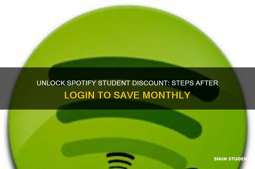 can you get spotify student discount after login