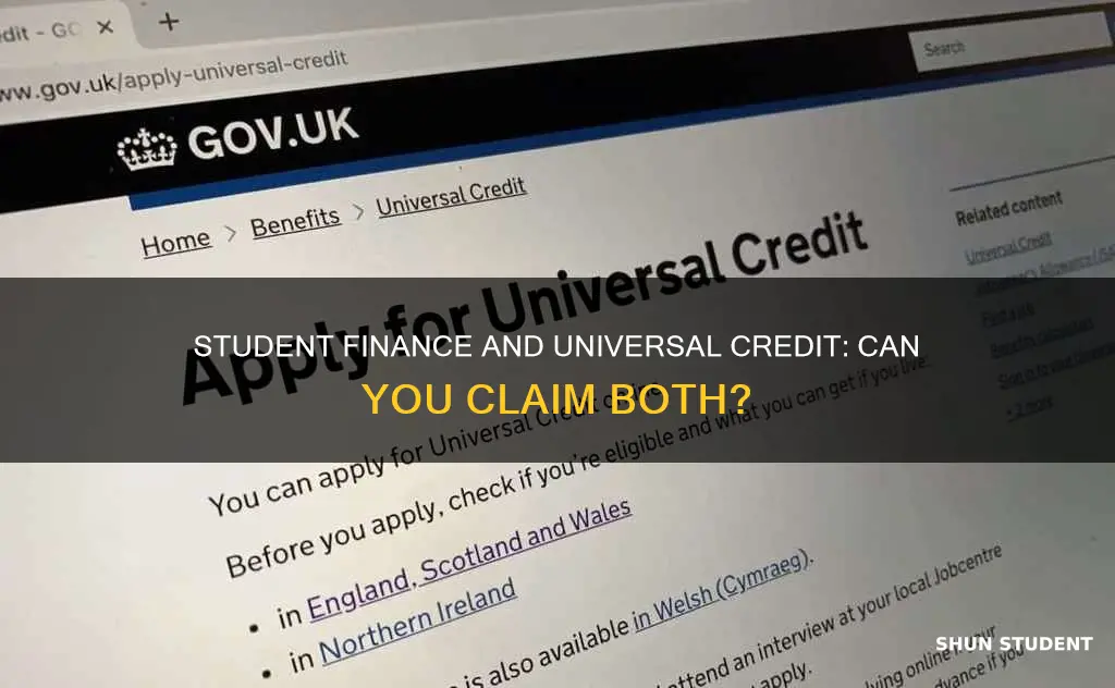 can you get student finance and universal credit