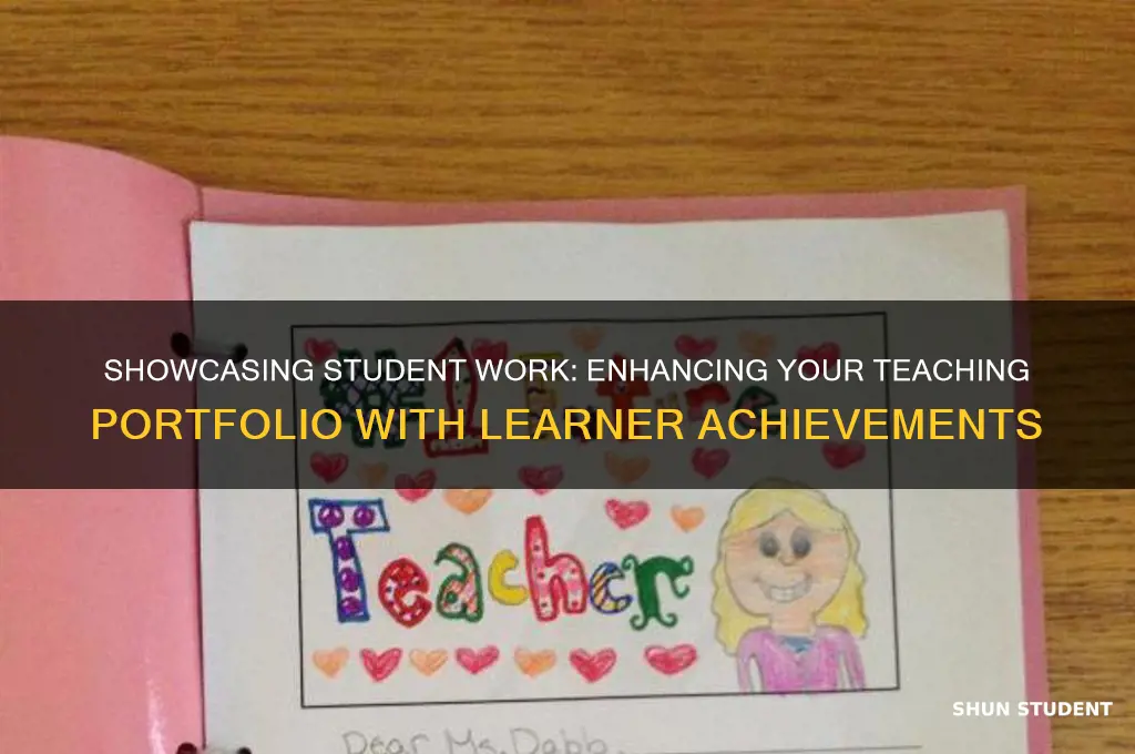 can you include student work in your teaching portfolio