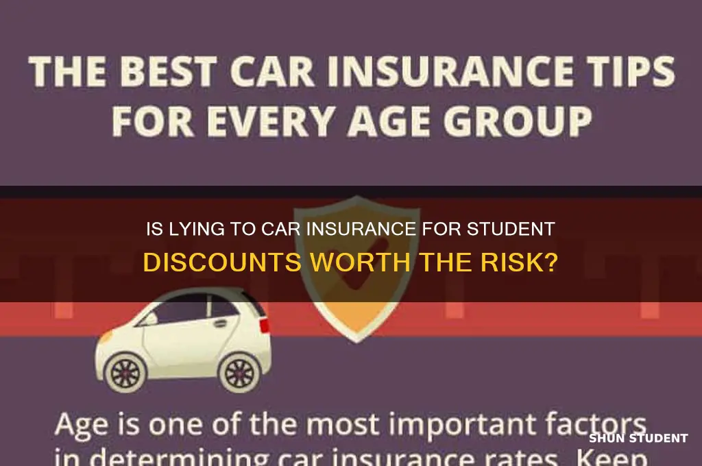 can you lie to car insurance to get student discount