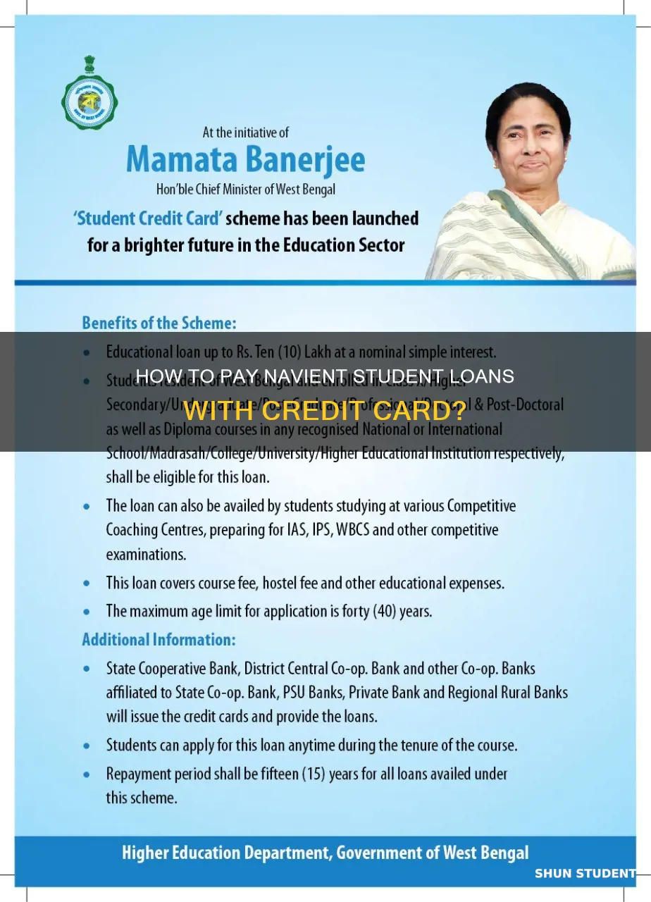 can you pay navient student loan with credit card