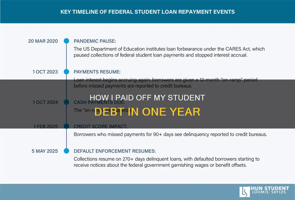 can you pay off student debt in 1 year
