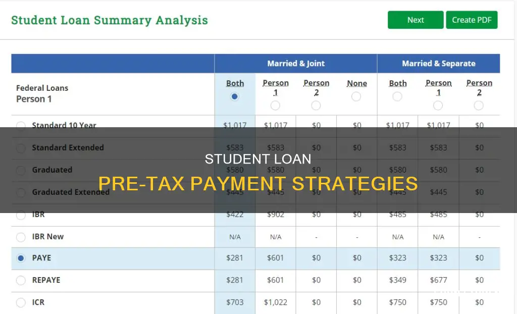 can you pay off student loans pre tax
