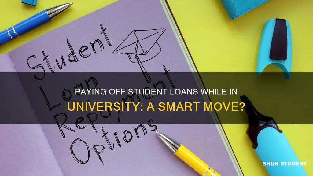 can you pay off student loans while still in university