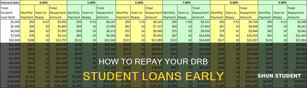 can you pay off your drb loans student earlier
