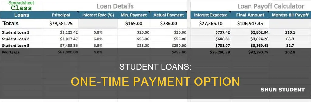 can you pay your student loans in full at once