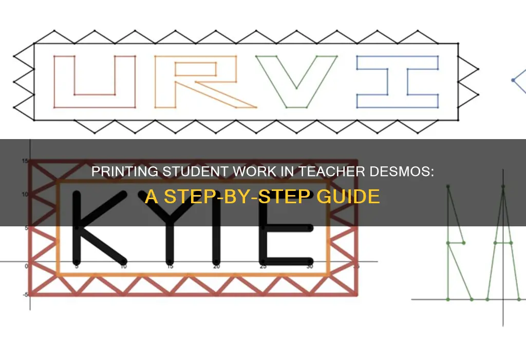 can you print student work in teacher desmos