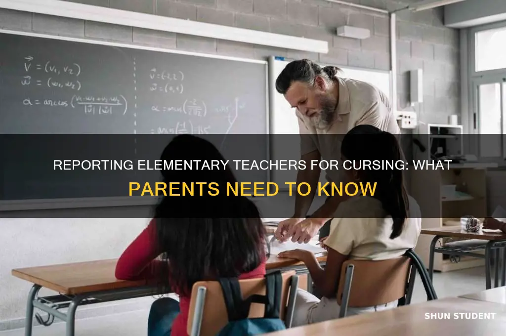 can you report a elementary teacher for cursing at students