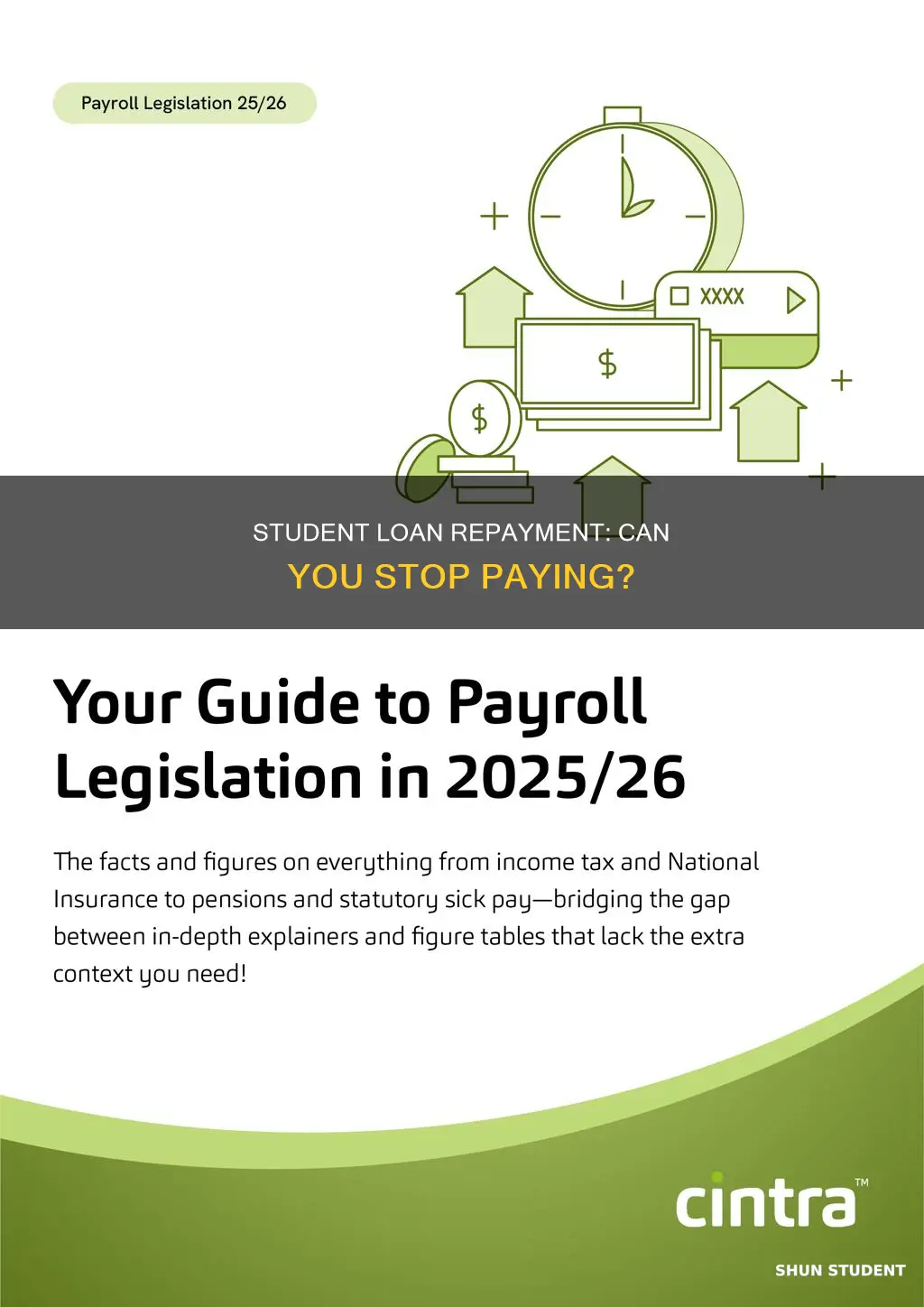 can you stop paying student loans uk
