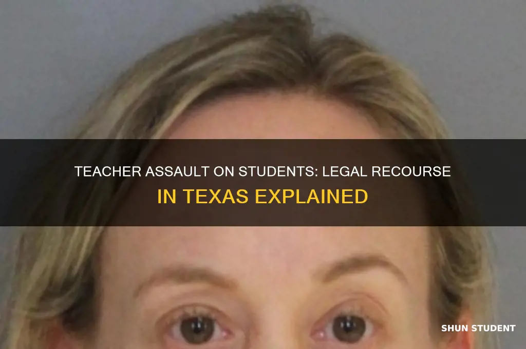 can you sue in texas for teacher assaulting student