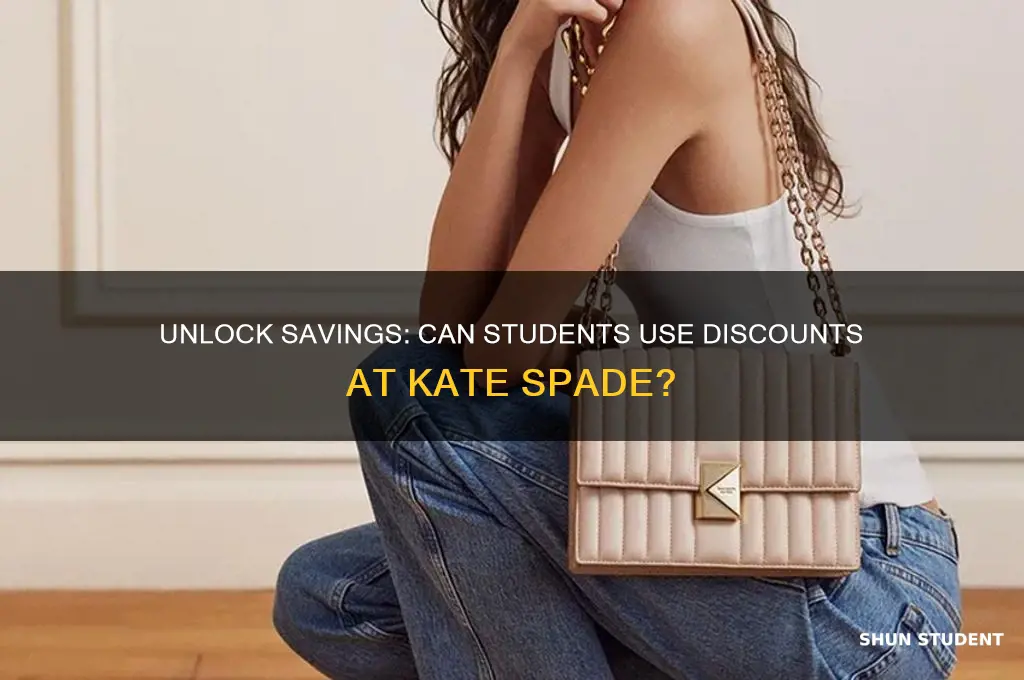 can you use a student discount on kate spade