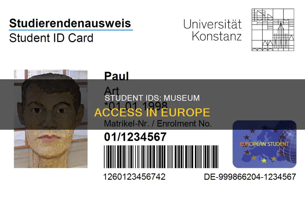can you use american university student id at european museums
