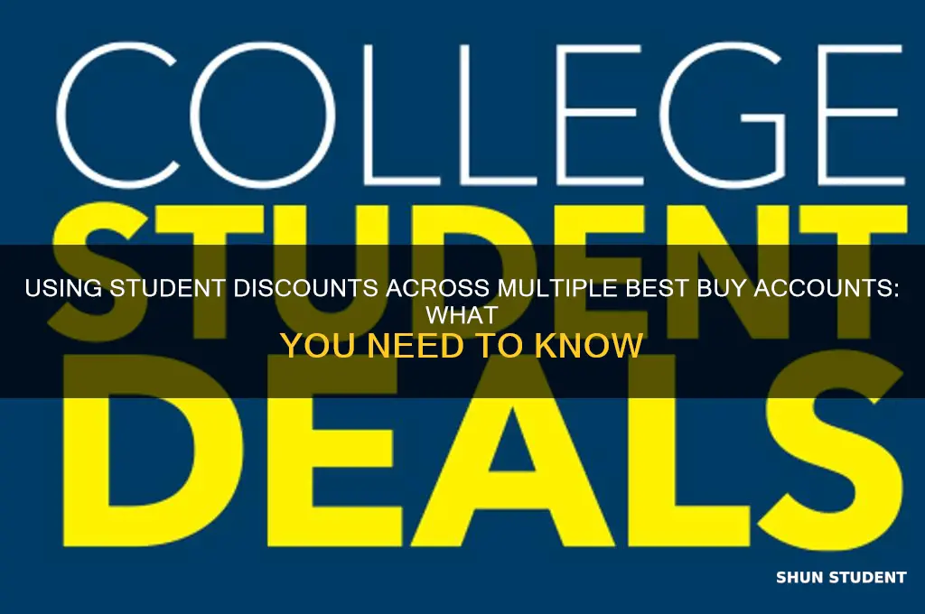 can you use student discounts on different best buy accounts