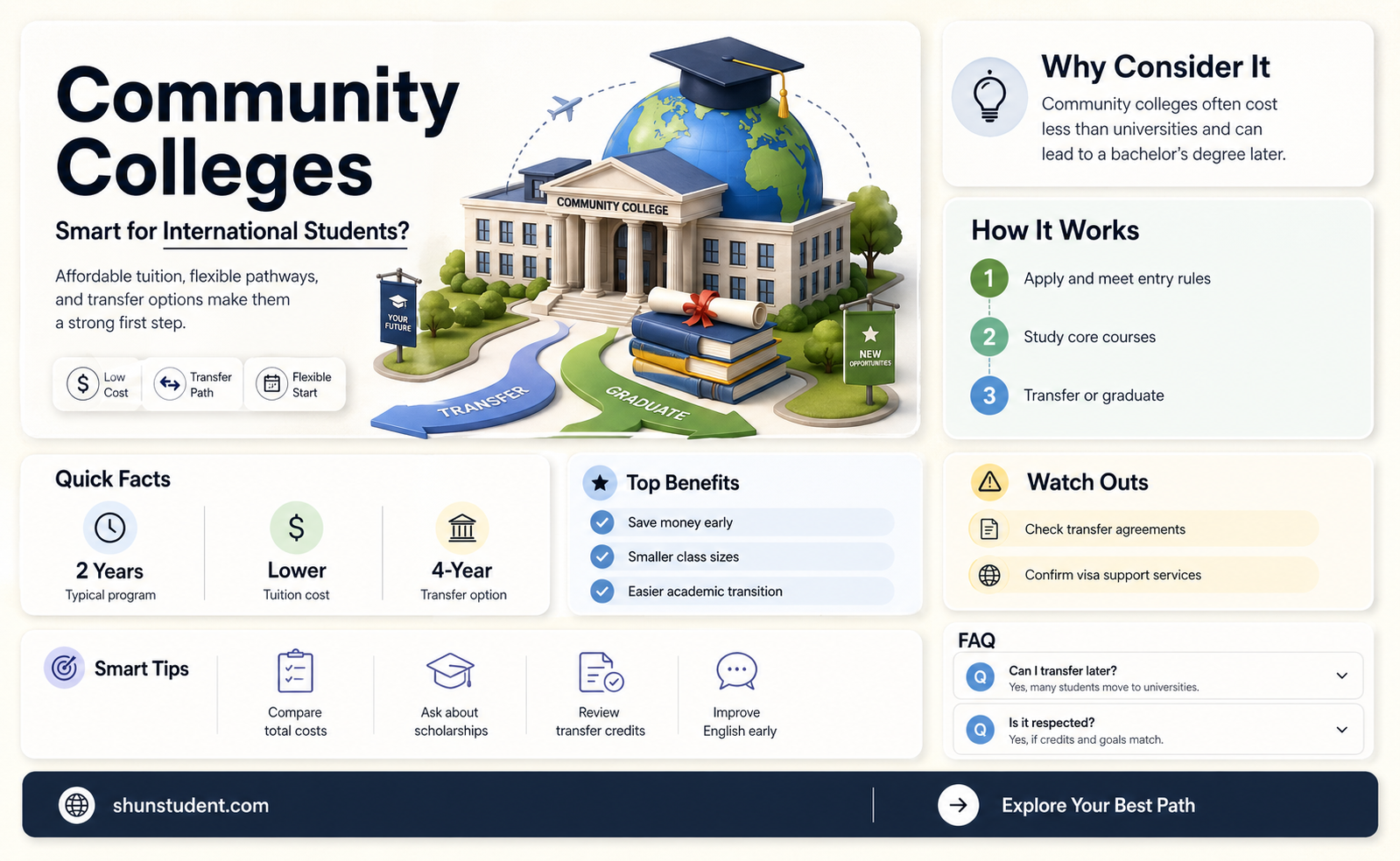 are community colleges good for international students