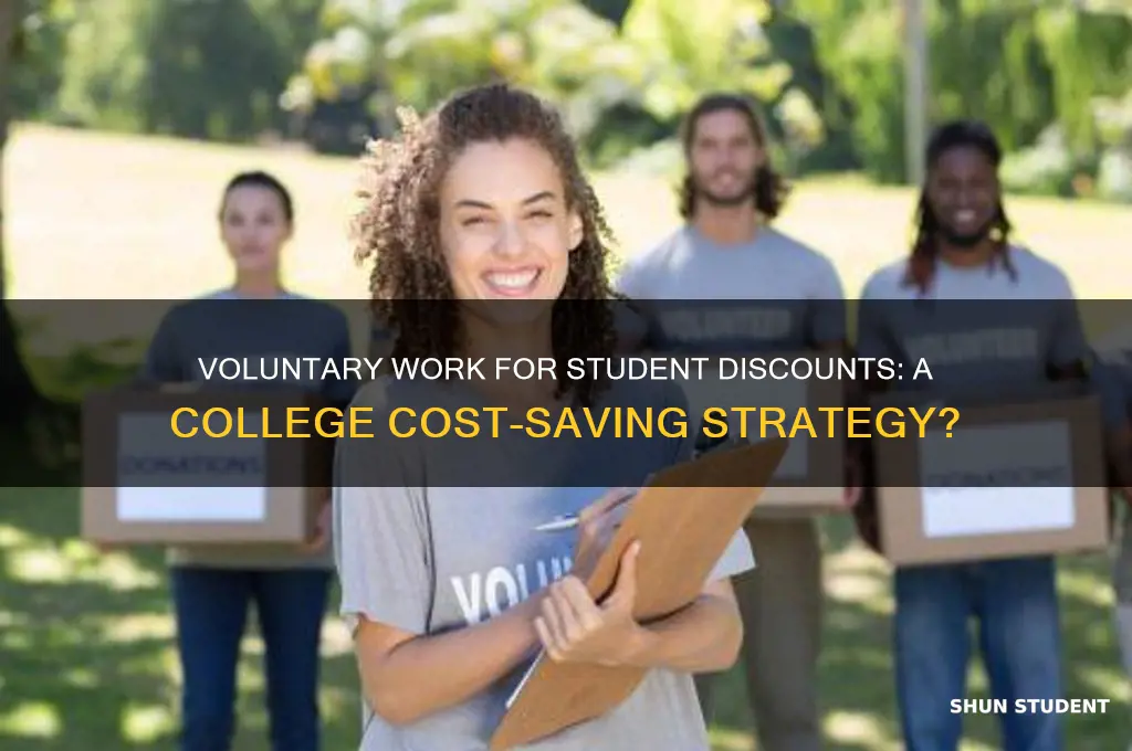 could voluntary work give a student discount at college