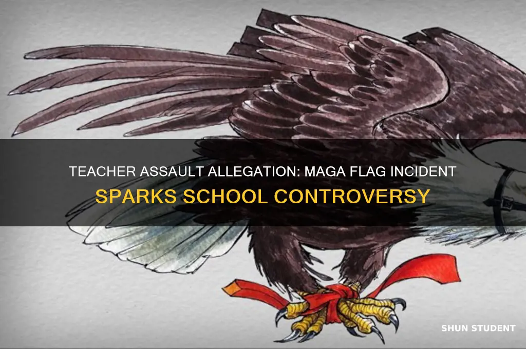did a teacher assault a student with a maga flag