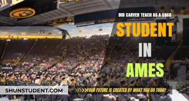 Did Carver Teach as a Grad Student in Ames, Iowa?