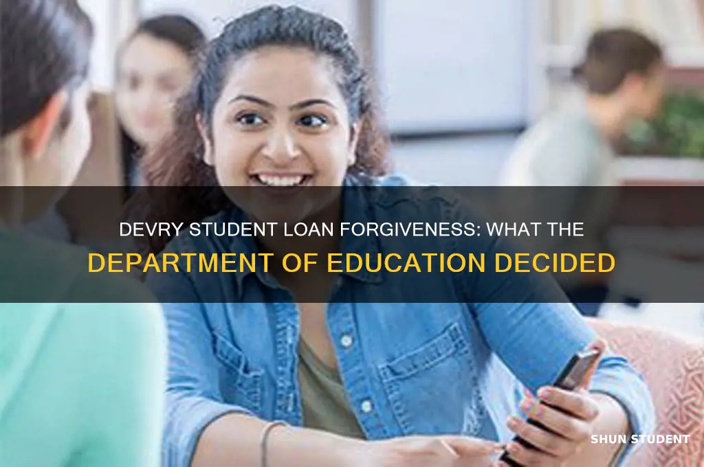 did department of education forgiveness student loans for devry students