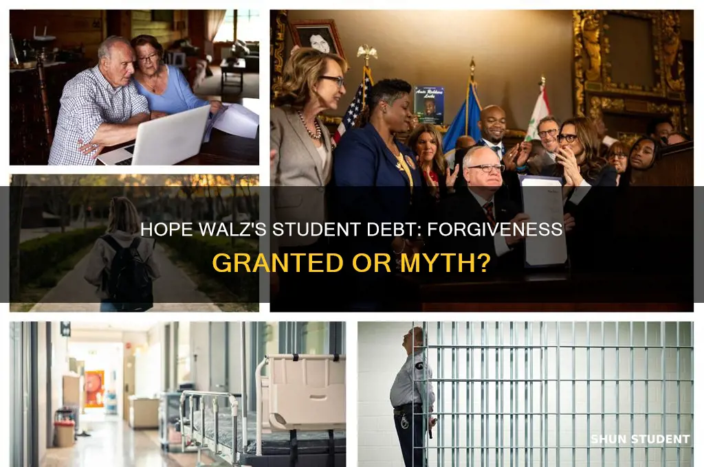 did hope walz receive student debt forgiveness